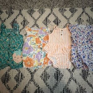 Baby Girls Romper Bundle, 3 Months